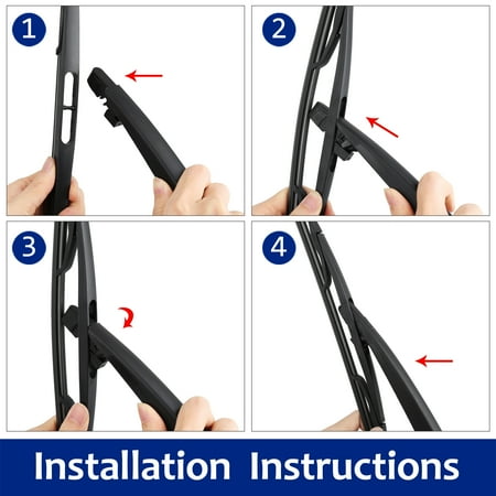X AUTOHAUX Rear Windshield Wiper Blade Arm Set for Cadillac Escalade 2007-2014 X AUTOHAUX Rear Windshield Wiper Blade Arm Set for Cadillac Escalade 2007-2014